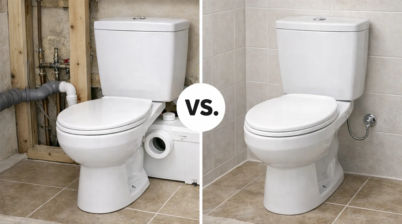 Macerating toilet system